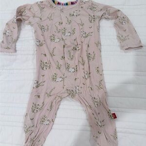 Magnetic Me Blush Pink Bunny Footed One-Piece